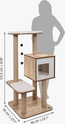 Vesper High Base 47.8-in Modern Cat Tree & Condo