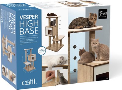 Vesper High Base 47.8-in Modern Cat Tree & Condo