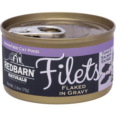 REDBARN NATURALS Tuna & Salmon Entrée Filets Flaked in Gravy