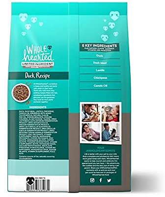 WHOLEHEARTED Grain-Free Limited Ingredient Duck Recipe Dry Food