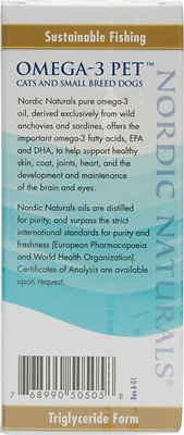 Nordic Naturals Omega-3 Pet Cats & Small Breed Dog & Cat Supplement