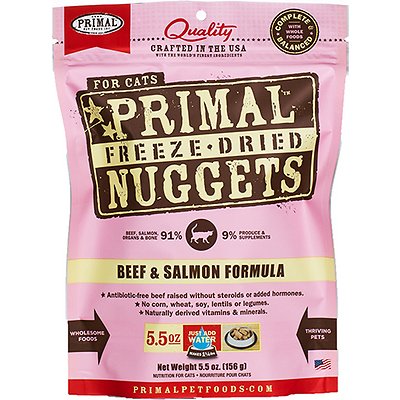 PRIMAL Feline Beef & Salmon Formula Freeze-Dried Nuggets