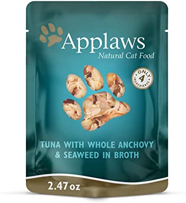APPLAWS Tuna with Whole Anchovy and Seaweed Cat Pouches