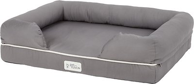 PetFusion Ultimate Lounge Memory Foam Bolster Cat & Dog Bed