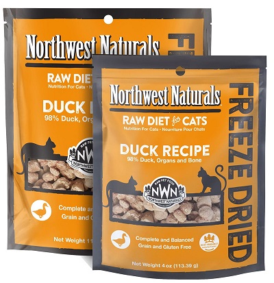 NORTHWEST NATURALS RawNibbles Freeze-Dried Duck Recipe Cat Food