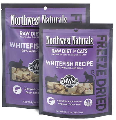 NORTHWEST NATURALS RawNibbles Freeze-Dried Whitefish Recipe Cat Food