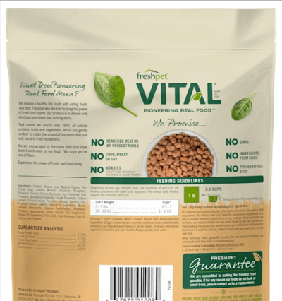 FRESHPET Vital Grain Free Chicken Recipe for Cats Complete Meal