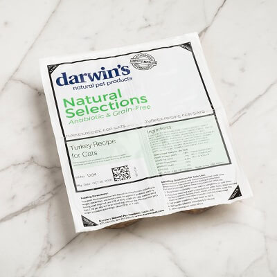 DARWIN'S Natural Selections Turkey Recipe Raw Cat Food