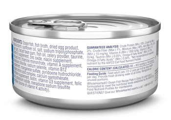 Whole-Hearted Grain-Free Ocean Fish Recipe Pate Adult Wet Cat Food