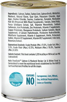 Nulo Freestyle Salmon & Mackerel Recipe Grain-Free Canned Cat & Kitten Food