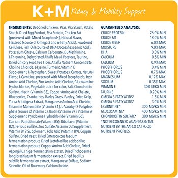 Blue Buffalo Natural Veterinary Diet K+M Kidney + Mobility Support Grain-Free Dry Cat Food