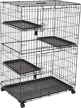 Amazon Basics Large Kennel, 3-Tier, Cat Cage
