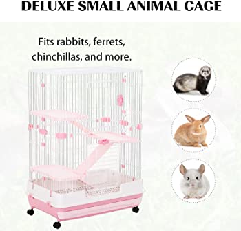 PawHut 4-Level Small Animal Cage