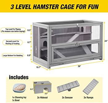 Aivituvin Upgraded 3-Tier Hamster Cage
