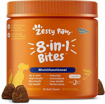 Zesty Paws 8-in-1 Bites Chicken Flavored Soft Chews