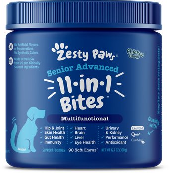 Zesty Paws Senior Advanced 11-in-1 Bites Multifunctional Supplement