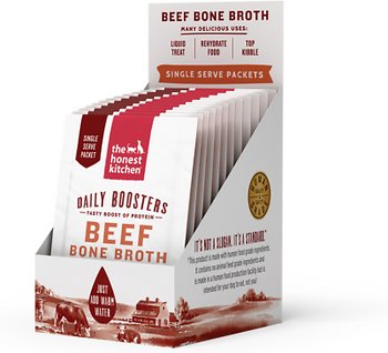 The Honest Kitchen Daily Boosters Beef Bone Broth with Turmeric for Dogs