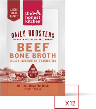 The Honest Kitchen Daily Boosters Beef Bone Broth with Turmeric for Dogs