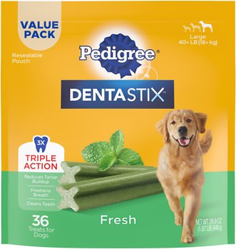 Pedigree Dentastix Fresh Mint Flavored Large Dental Dog Treats