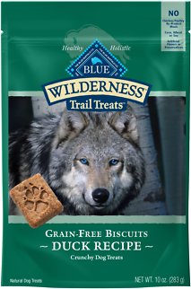 Blue Buffalo Wilderness Trail Treats Grain-Free Duck Biscuits Dog Treats
