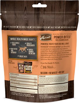 Merrick Power Bites Real Salmon Recipe Grain-Free Soft & Chewy Dog Treats