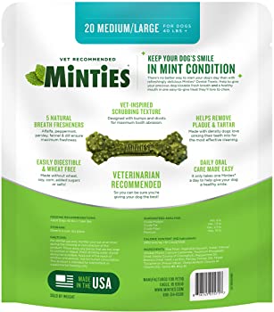 VetIQ Minties Dental Bone Dog Treats