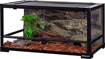 REPTI ZOO Reptile Glass Terrarium Tank Double Hinge Door