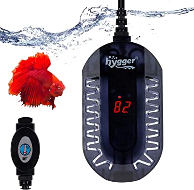 hygger 100W Mini Submersible Digital Display Aquarium Heater for Small Fish Tank