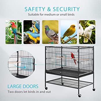 VIVOHOME 53 Inch Wrought Iron Large Bird Cage